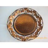 Réz tál virág díszítéssel