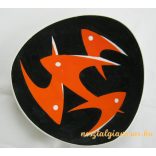 Zsolnay porcelán tál halas