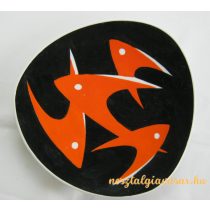 Zsolnay porcelán tál halas