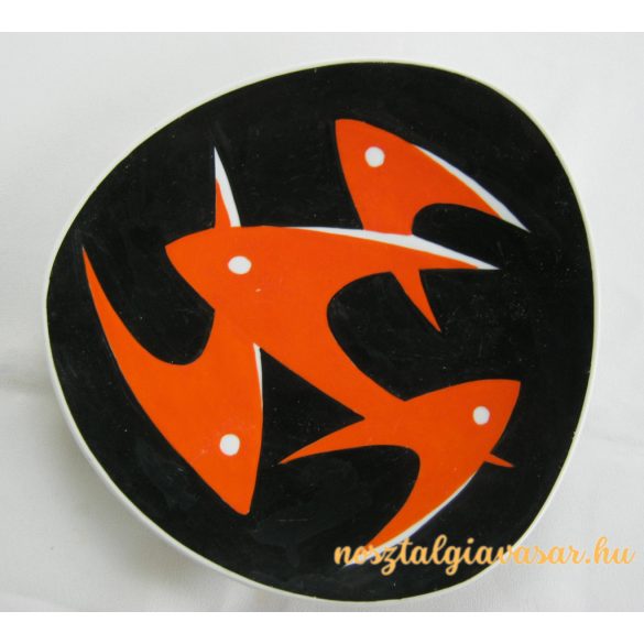 Zsolnay porcelán tál halas