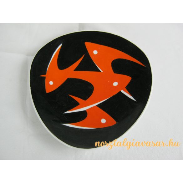 Zsolnay porcelán tál halas