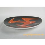 Zsolnay porcelán tál halas