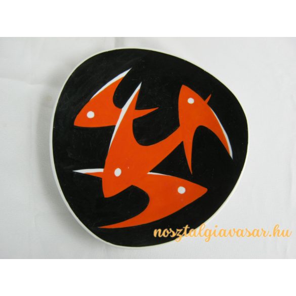 Zsolnay porcelán tál halas