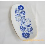 Népi motívumos porcelán tál