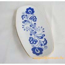 Népi motívumos porcelán tál