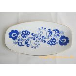 Népi motívumos porcelán tál