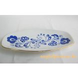 Népi motívumos porcelán tál