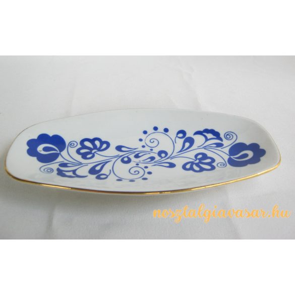 Népi motívumos porcelán tál
