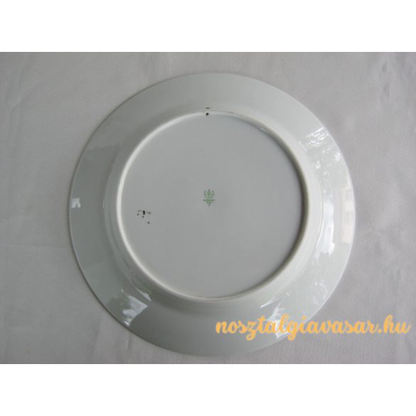 Piros fekete mintás porcelán dísztányér