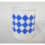 Kockás porcelán bögre