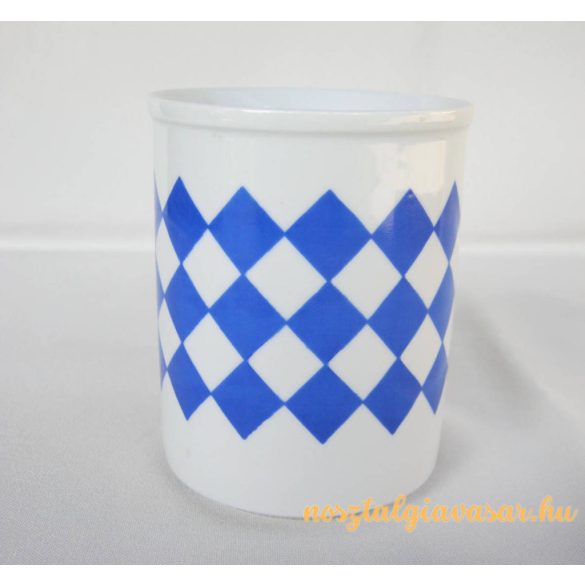 Kockás porcelán bögre