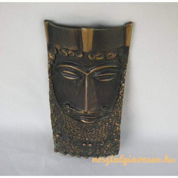 Király bronz fali dísz