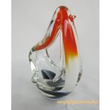 Madár figurális üveg hamutartó