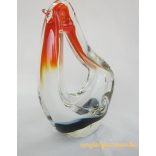 Madár figurális üveg hamutartó