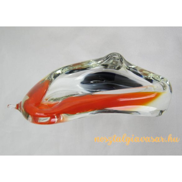 Madár figurális üveg hamutartó