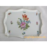 Herendi porcelán virág mintás tál