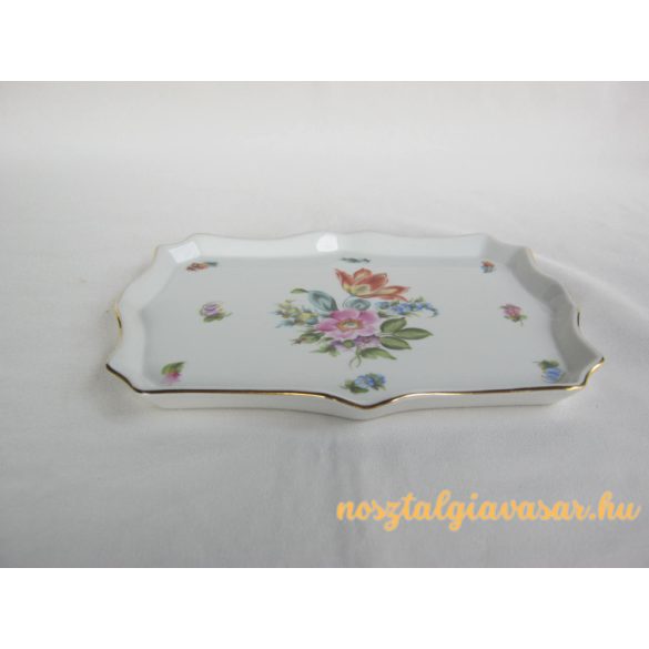 Herendi porcelán virág mintás tál