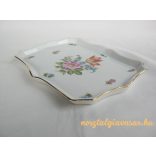 Herendi porcelán virág mintás tál