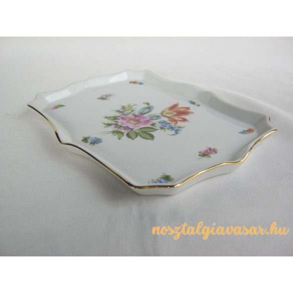 Herendi porcelán virág mintás tál