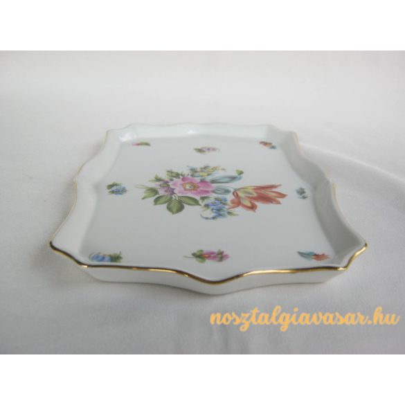 Herendi porcelán virág mintás tál