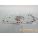 Herendi porcelán virág mintás tál