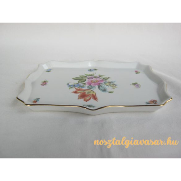 Herendi porcelán virág mintás tál