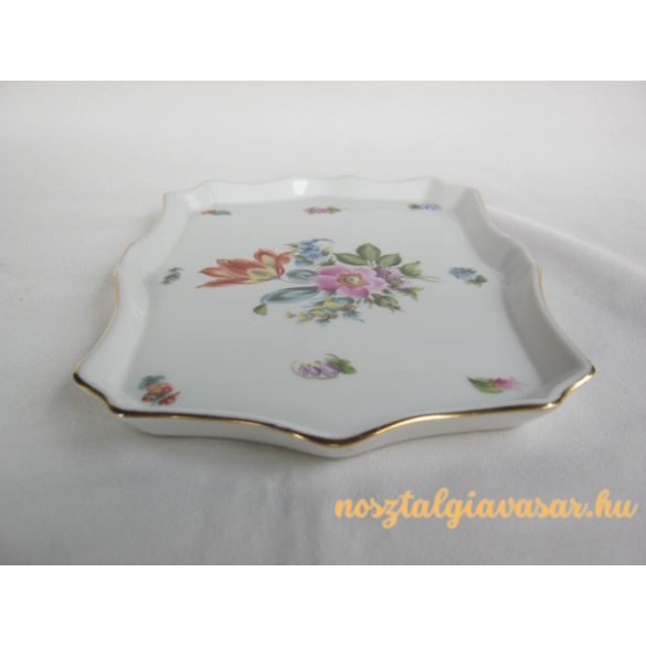 Herendi porcelán virág mintás tál