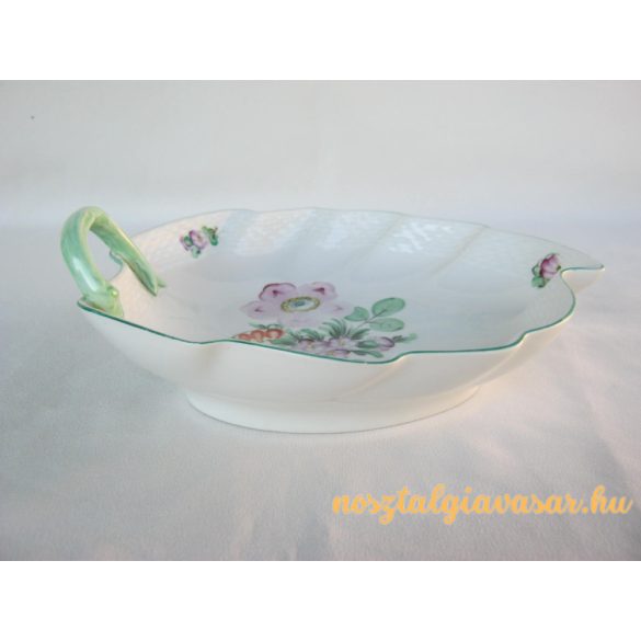 Herendi porcelán levél alakú tál