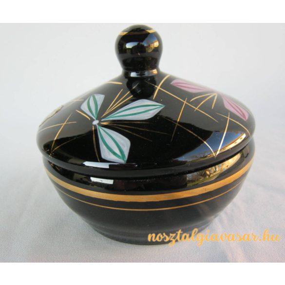 Fekete üveg bonbonier