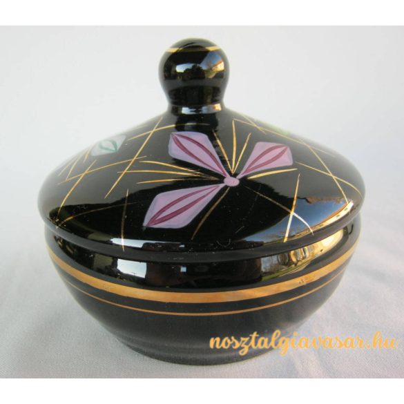 Fekete üveg bonbonier