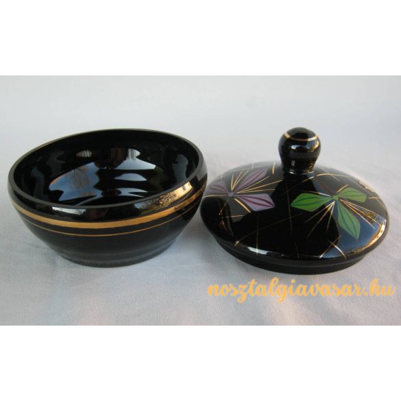 Fekete üveg bonbonier