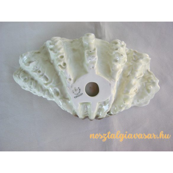 Hollóházi porcelán kagyló tál