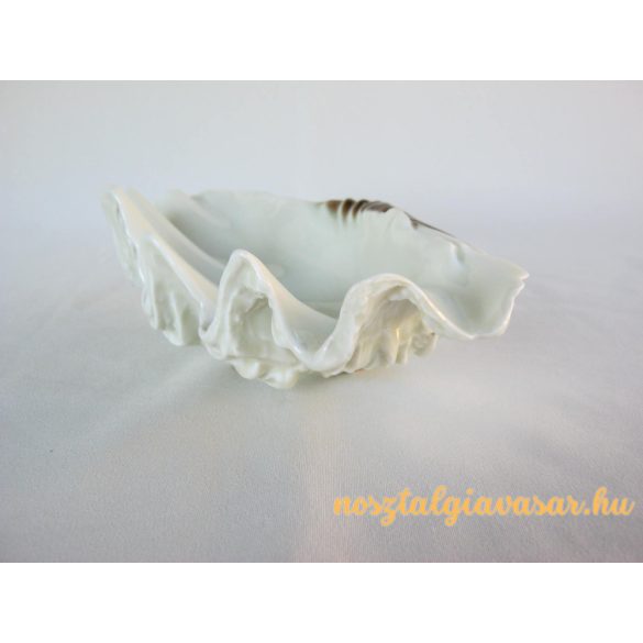 Hollóházi porcelán kagyló tál