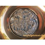 Réz fali tál Sárkányölő Szent György ábrázolással