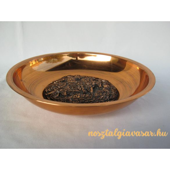 Réz fali tál Sárkányölő Szent György ábrázolással