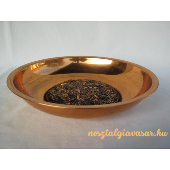 Réz fali tál Sárkányölő Szent György ábrázolással