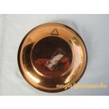 Réz fali tál Sárkányölő Szent György ábrázolással