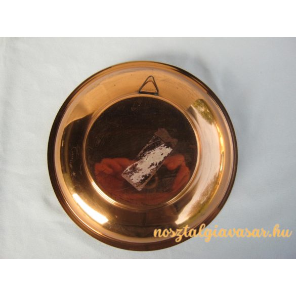 Réz fali tál Sárkányölő Szent György ábrázolással