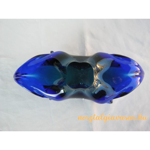 Kék üveg tál