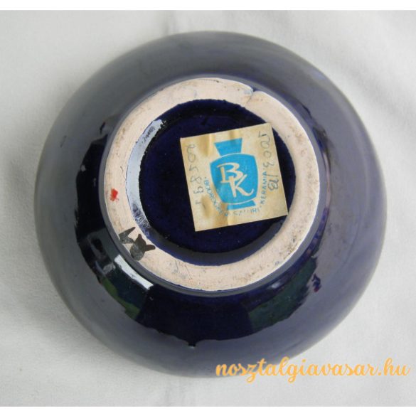 Bodrogkeresztúri kerámia tál kék