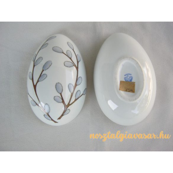 Aquincumi porcelán barkás tojás bonbonier