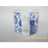 Alföldi porcelán kék virágmintás bögre