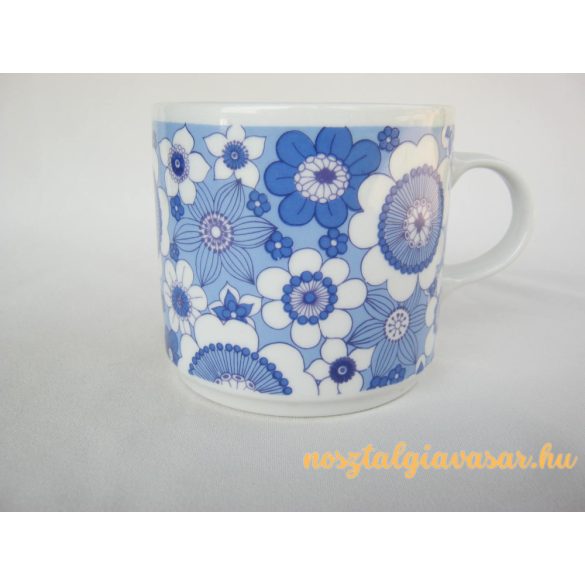 Alföldi porcelán kék virágmintás bögre