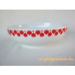 Alföldi porcelán tál piros mintával