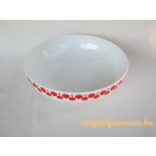 Alföldi porcelán tál piros mintával