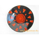 Retro mázas kerámia fali tál 