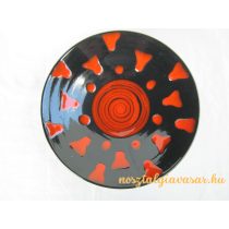 Retro mázas kerámia fali tál 