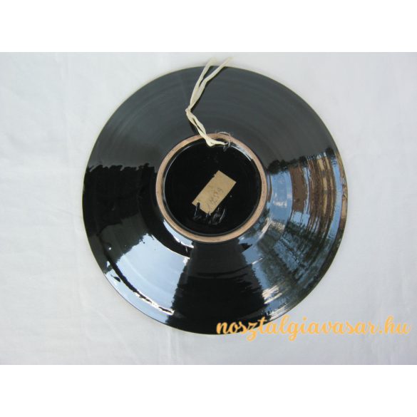 Retro mázas kerámia fali tál 