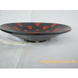 Retro mázas kerámia fali tál 