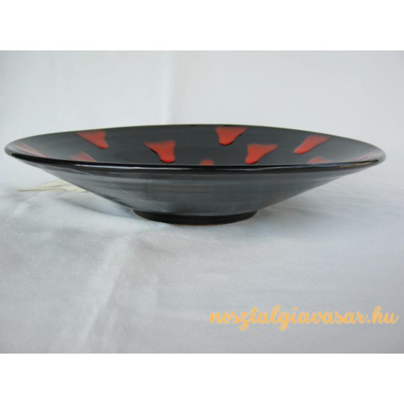 Retro mázas kerámia fali tál 